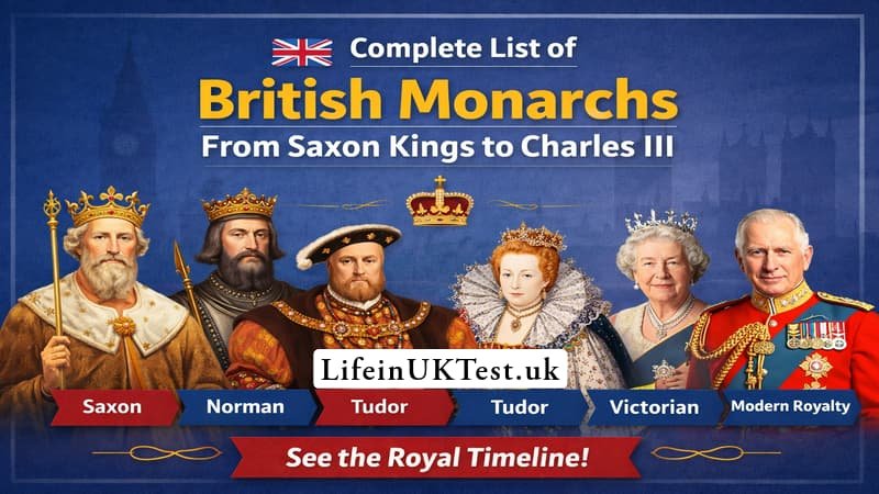 Complete List of British Monarchs - From Saxon Kings to Charles III