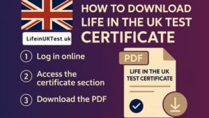 How to download life in the UK test certificate