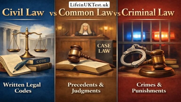 Civil Law vs Common Law vs Criminal Law – Examples, Differences