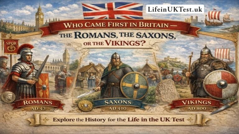 Who came first romans or vikings or Saxons?