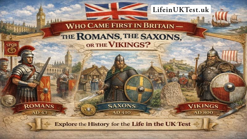 Who came first romans or vikings or Saxons?